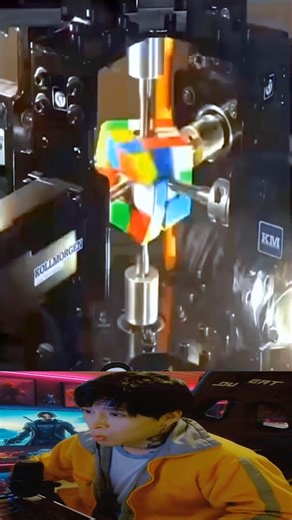 el Robot que resolvio un Cubo Rubick en 1 Segundo 😱 #cuborubik #fypシ #robot #reels | Cat Gamer