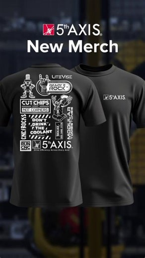 3 comments | New 5th Axis merch just dropped! ⚙️ From machinists to engineers and programmers — gear up with t-shirts, hats, stickers, and mugs made for the shop and beyond. #5thAxis #ShopLife #Machinist #Engineer #Programmer #CNCmachining #Workholding #ShopMerch #MachinistLife | 5th Axis | Facebook