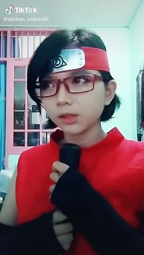 Tik tok Sarada cosplay