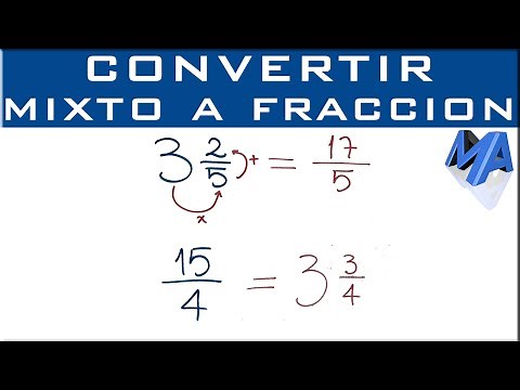Convertir número mixto a fracción y viceversa