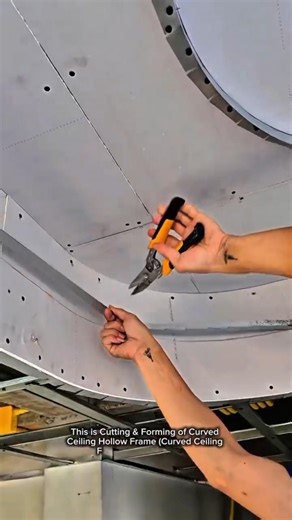 Curved Ceiling Framing Trick | How to Bend Metal Studs with Tin Snips (Pro Drywall Technique)