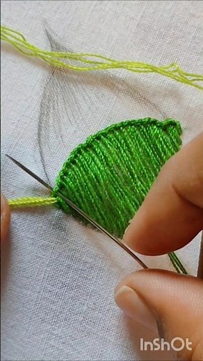 #short vidio#viral#trending#Unique Leaf🌿🌿Hand Embroidery