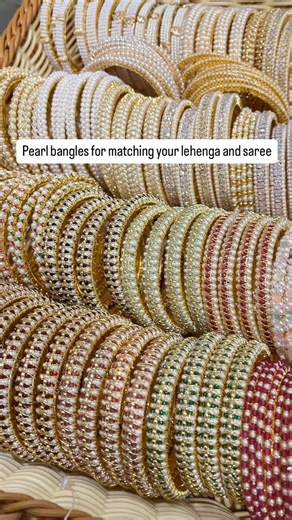 Pearls or Muthu or mothi, this is what we call these bangles all over India. These bangles are elegant, simple and signifies grand simplicity. These bangles are so well designed that you can wear them with your lehenga, saree, western dress or a fusion saree. Mix them with your glass bangles, metal bangles or good looking stone bangles. You’ll love how light weight these are and how easily they match with just any color clothing. There are so many designs and you’ll want to buy a lot of them now