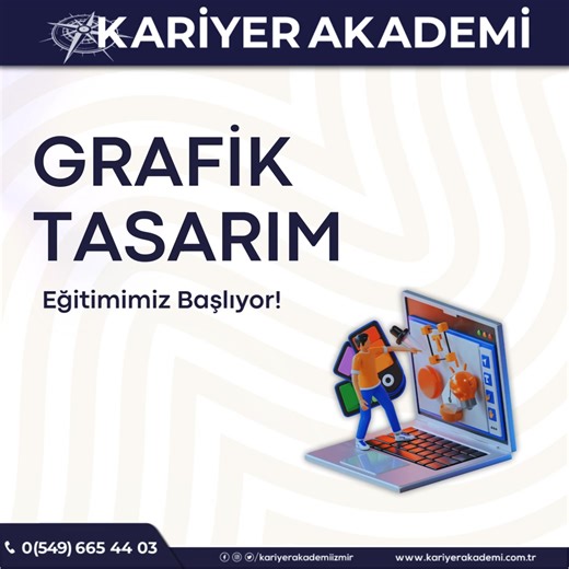 Kariyer Akademi on Instagram: "🎨 Şubat Ayına Özel 0'a Varan İndirimle Tasarım Dünyasına Katıl! 🎨 . Yaratıcılığını profesyonel becerilere dönüştürmek mi istiyorsun? Şimdi tam zamanı! 💻✨ . 🖌️ Adobe Photoshop, Illustrator, InDesign ve daha fazlasıyla tasarıma yön ver, kariyerini güçlendir! . 📅 Son Başvuru: 28 Şubat. Sınırlı Kontenjan! . 🎨 Hayal gücünü gerçeğe dönüştürmek için hemen bilgi al! . . 📞0549 665 44 03 . #grafiktasarım #webtasarım #tasarım #tasarımkursu #photoshopkursu #illustratork