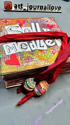 3.5K views · 776 reactions | Here’s a peek at the latest project I’ve done with my Art Journal Lovers- using so much @collage.soup goodness. * * Gel printed pages and a really fun construction to make too. * * #art_journallove #mixedmediaart #artjournalpages #mixedmediajournal #art_journallovers #handmadebook | Art_journal love | Facebook