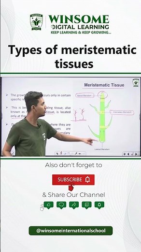 Types of Meristematic tissues #education #biology