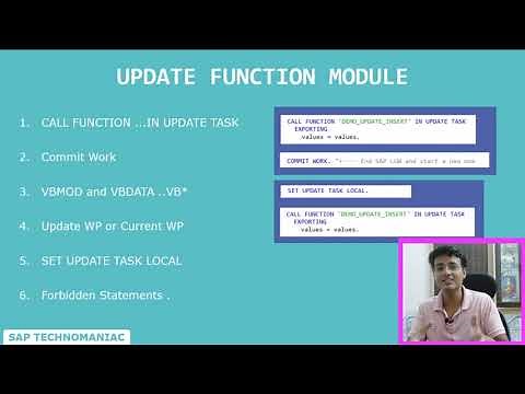 Update function module in SAP ABAP explained in detail