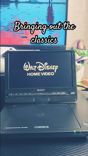 Sony Portable DVD player playing some Disney Classics #portabledvdplayer #disney #retrotech #vibes