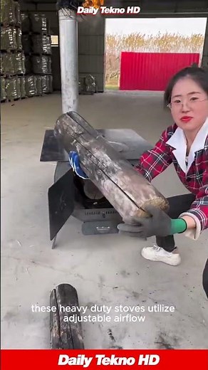 Giant Wood Stove 🔥 HEATS Up The Whole Shop #StoveLife