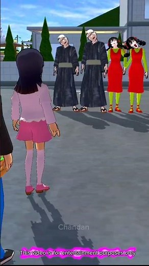 Hantu monster Twin Bhoot 😱👹 Sakura School Simulator Horror Ding Dong #shorts #viral #ghost