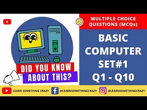 Basic Computer MCQs For Beginners | Computer Questions and Answers For Students Set#1 (Q1 to Q10)