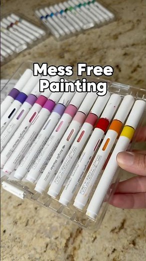 Acrylic Paint Markers with Brush Tip Automatic Ink Control By Shuttle Art 🎨 Perfect for beginners!