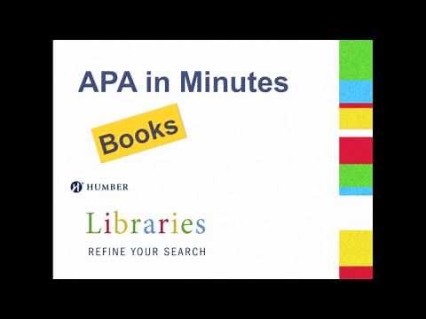 APA 6th in Minutes: Books