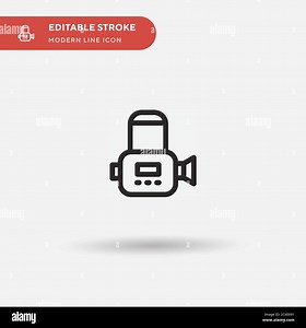 Camera Simple vector icon. Illustration symbol design template for web mobile UI element. Perfect color modern pictogram on editable stroke. Camera ic Stock Vector Image & Art - Alamy