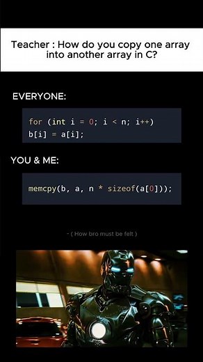 The #1 Fastest Way to Copy Arrays in C Without Loops || #programming #code #ai #coding #coding