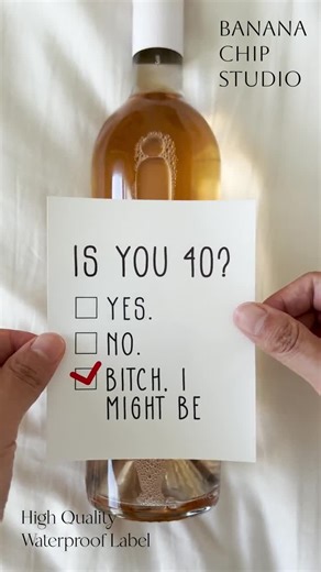 Funny 40th Birthday Wine Label: "is You 40?" Gift - Etsy