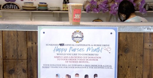 Local coffee shop hosts its annual Caffeinate-a-Nurse Drive
