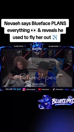 Nevaeh says Blueface “plans everything” 👀 and gives a little more history on their relationship, revealing that Blueface used to fly her out ✈️ Nevaeh definitely makes it sound like there’s a lot more behind how these two got here than what supporters see on stream. #Blueface #Nevaeh #BluesWorld #Bluecliped #Bluniverse