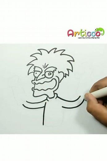 How to Draw A Mad Scientist #Shorts