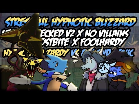 Stressful Hypnotic Blizzard [Left Unchecked V2 X No Villains X Frostbite X Foolhardy] FNF Mashup
