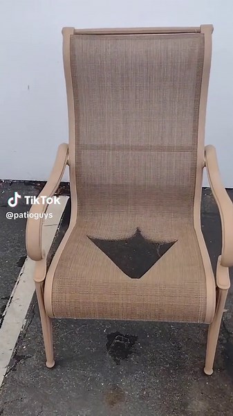 #repair #diychair #patiofurniture #diyproject #furnituremakeover #furniturerestoration #furniturerepair #outdoorfurniture #slingchair #slingchairfabric