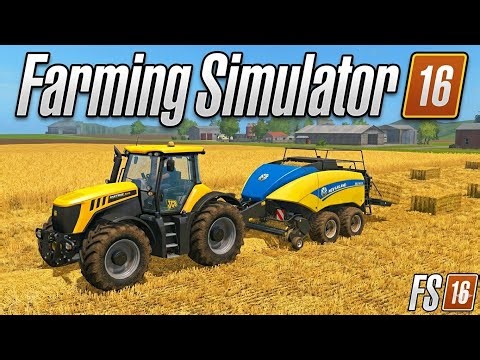 Farming Simulator 16 Gameplay | JCB Fastrac 8310 with Big Baler 1290 Making Straw Bales