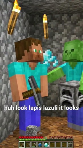 Steve and zombie go mining #steve #ai #minecraft