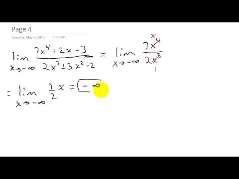Limits at Infinity of a Rational Function