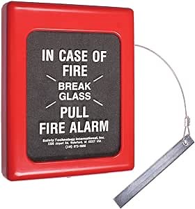 Safety Technology International, Inc. STI-4100 Break Glass Stopper - Large Protective Cover for Unsupervised Areas