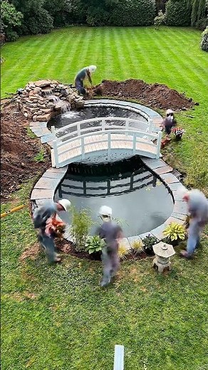 I Built a Dream Backyard Koi Pond from Scratch! 🐟🌸 (Satisfying Transformation) #shorts