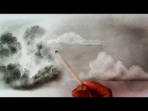 How to draw Clouds for landscape scenery with pencils.