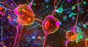 the process of neurogenesis in the brain, which displays how neural stem cells divide and differentiate into whole new neurons