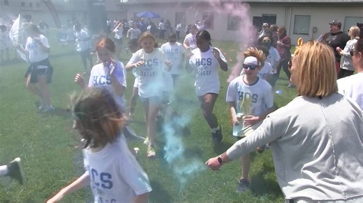 Our Fun Run day finishes with the exciting Color Run for Intermediate and Middle School. Thank you to our PTF, volunteers, teachers, staff, Boosterthon Team and those who contributed to make this year's Fun Run a great success! | Heritage Christian School