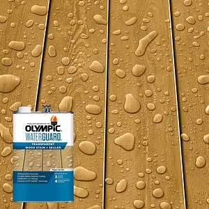 Olympic WaterGuard 1 Gallon Maple Brown Transparent Wood Stain and Sealer