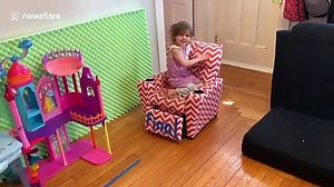US dad builds homemade obstacle course for kids during self-isolation
