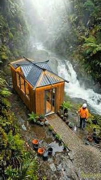 From Rusty Container to Luxury Waterfall Home 🏡✨ Full Transformation Timelapse #containerhome