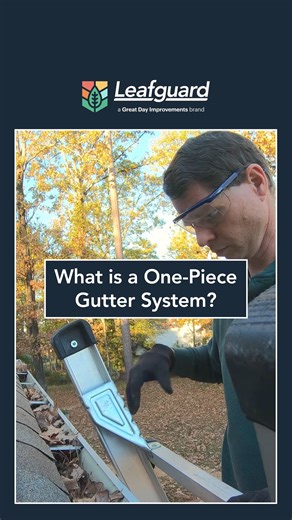 What is a one-piece gutter system? It's a seamless, custom-made gutter built to your home's exact roofline. There are no seams, leaks, or clogs. With Leafguard's one-piece design, water flows where it should, and debris stays out, giving you long-term protection. Learn more about our one-piece gutter system and take advantage of our New Year's sale now through 1/2. Get $2,026 off for the start of the new year! #GreatDayImprovements #WorryFree #MaintenanceFree #CleanGutters #ProtectedByLeafguard 