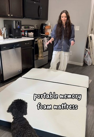 Portable Folding Memory Foam Mattress: Easy Setup for Camping
