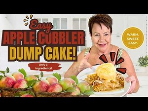 Easy Apple Cobbler Dump Cake | Only 3 Ingredients and It Tastes Like Grandma Made It! 🍎🔥