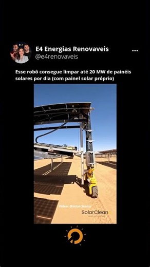 O robô que LIMPA uma USINA SOLAR inteira