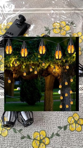 Outdoor Solar String Lights #lights #stringlights #Ramadan #homedecor #ramadandecor