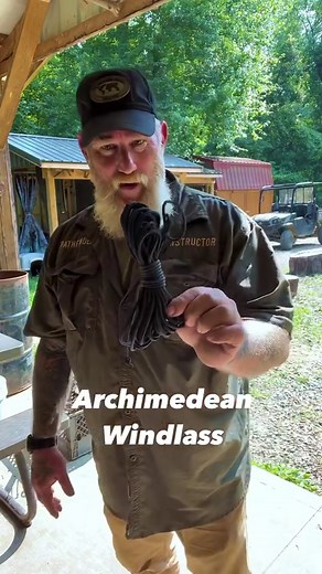 Proper Windlass for the Application and Archimedes Windlass. #outdoor #forestlife #woodsman #bushcraft #simplemachime #windlass #davecanterbury | David Canterbury