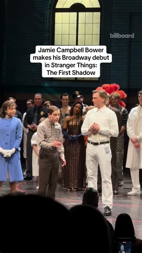 Break a leg, Vecna 🎭 Jamie Campbell Bower reprised his role of Henry Creel for his Broadway debut, surprising fans during the final scene of tonight’s ‘Stranger Things: The First Shadow’ performance. | Billboard