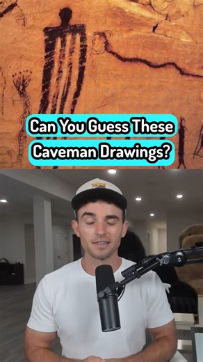 Sam Beres on Instagram: "Can You Guess These Caveman Drawings? #caveman #drawings #cave #old #fun #challenge #history #sambucha"
