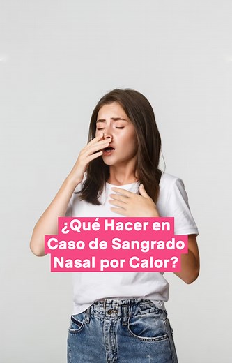 Hay personas que las altas temperaturas afectan su salud y uno de los signos comunes es cuando les sale sangre de la nariz. Este padecimiento se llama epistaxis y hace referencia a las hemorragias nasales que se acentúan con el calor. Los adultos presentan este malestar, sobre todo si padecen hipertensión arterial. | NMás