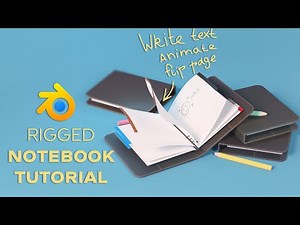 Blender Rigged Notebook Tutorial - Text and Page Animation in Blender
