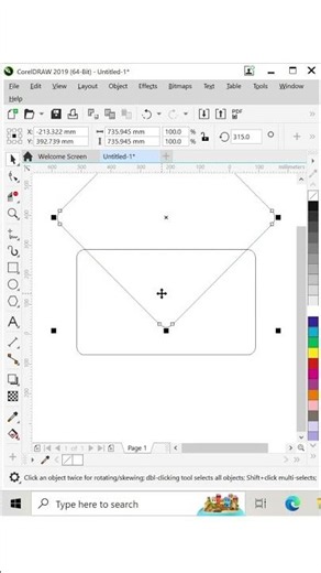 Email icon design in corelDraw #shortvideo #coreldrawdesigns #logodesign