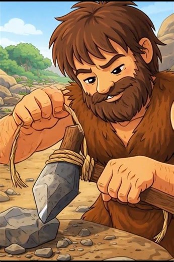 The First Tools Ever Made | Ancient Human Survival #survivaltalesanimated #survival #shorts