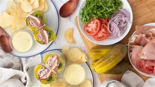 Italian hoagie-style pickle sandwich recipe