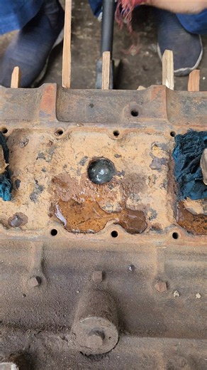 Cracked & Leaking Cylinder Inspection Using Carpet Chemical | Engine Block Testing #viralshorts